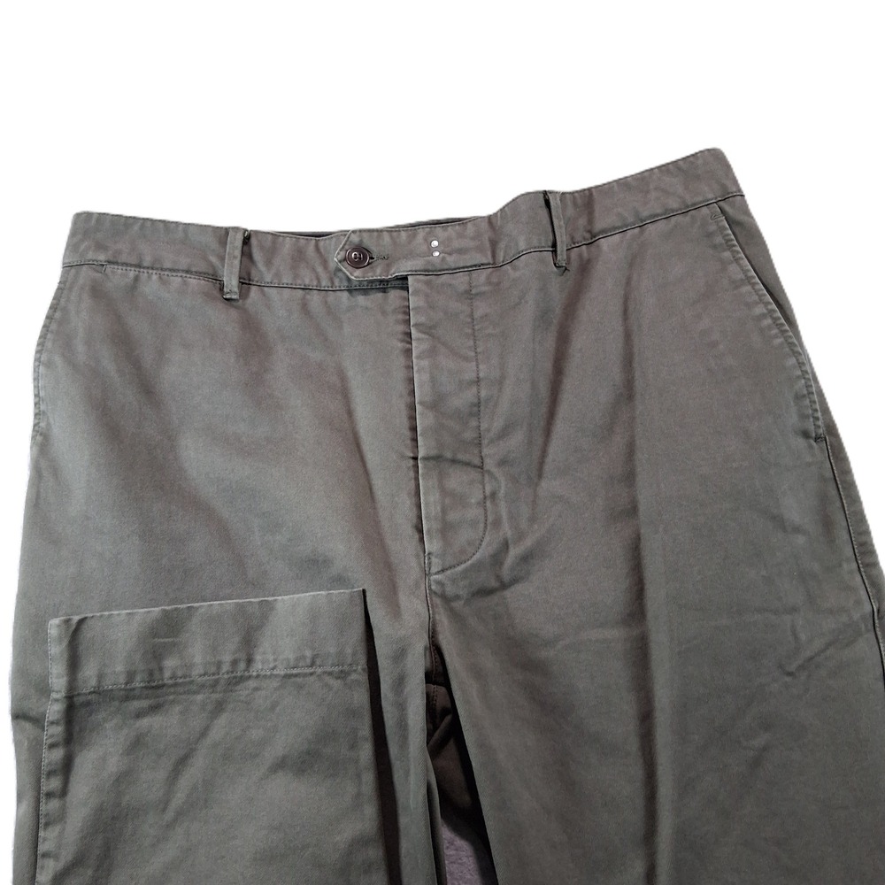 Officine Generale Pants Men 36 (Fit 35x32) Beige Taupe Cotton Chino Button Fly